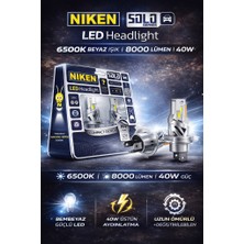 Duolight Solo H4 LED Far Ampul 8000 Lümen 6500K Beyaz 40W Ultra Parlak Profesyonel Seri (2 Adet)