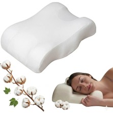Zeelux Güzellik Yastığı, 2'si 1 Arada Yaşlanma Karşıtı ve Kırışıklık Karşıtı, Ortopedik ve Ergonomik Hafızalı Köpük. Boyun ve Omuz Ağrısı Yastığı. Yan ve Sırt Üstü Yatış Yastığı (Pamuk, 1)