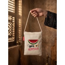 Zaytoon Çanta, Karpuz Sembolü Kanvas Bez Çanta (LOVE FOR PALESTINE)
