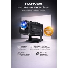 Harvox HY320 Mini Projeksiyon Cihazı Taşınabilir Android Sistemli Wifi HDMI USB Destekli Perde Hediyeli Projektör