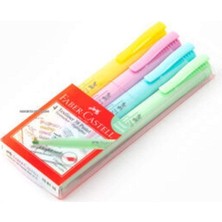 Faber-Castell Faber Castell 38 Texliner Pastel 4'Lü Kalem