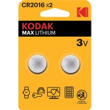 Kodak 2 Adet Cr2016 Ultra Lityum Para Pil