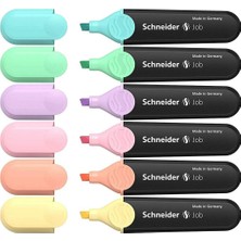 Schneider Pastel Fosforlu Kalem 6'lı Set