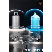 Flamex Turk Tekerlekli Alüminyum Tüp ve Damacana Altlığı