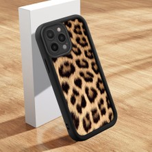 HONTINGA iPhone 12 Pro Max ile Uyumlu Kılıfı Düşüme Önleyici Basitlik Anti Düşme Kamera Korumali Şirin Kedi Leopar Siyah Desen Yumuşak Silikon Telefon Kılıfı Kadın ve Erkek Için Uygundur K2-0016