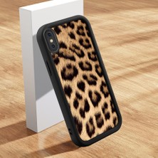 HONTINGA iPhone Xs Max ile Uyumlu Kılıfı Düşüme Önleyici Basitlik Anti Düşme Kamera Korumali Şirin Kedi Leopar Siyah Desen Yumuşak Silikon Telefon Kılıfı Kadın ve Erkek Için Uygundur K2-0016
