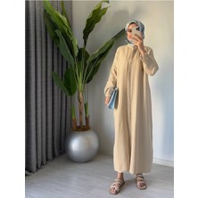 Molly Nelly Kadın Uzun Yazlık Muslin Ince Tunik Bordo Pardesü