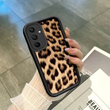 HONTINGA Samsung Galaxy A15 ile Uyumlu Kılıfı Düşüme Önleyici Basitlik Anti Düşme Kamera Korumali Leopar Siyah Desen Yumuşak Silikon Telefon Kılıfı Kadın ve Erkek Için Uygundur K2-0016
