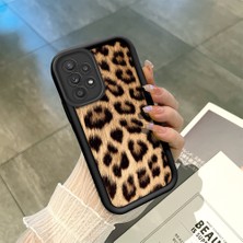 HONTINGA Samsung Galaxy A52S 5g ile Uyumlu Kılıfı Düşüme Önleyici Basitlik Anti Düşme Kamera Korumali Leopar Siyah Desen Yumuşak Silikon Telefon Kılıfı Kadın ve Erkek Için Uygundur K2-0016