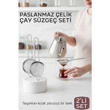Zenvia Klasik Çay Süzgeci 304 Paslanmaz Çelik 2 Adet 721306 ZNV-RETROIEG324