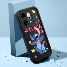 HONTINGA Oppo Reno 14 Pro 5g ile Uyumlu Kılıfı Düşüme Önleyici Basitlik Anti Düşme Kamera Korumali Şirin Kedi Çizgi Film Siyah Desen Yumuşak Silikon Telefon Kılıfı Kadın ve Erkek Için Uygundur K2-0097