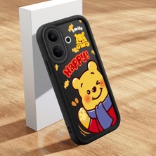 HONTINGA Vıvo V60 Lite ile Uyumlu Kılıfı Düşüme Önleyici Basitlik Anti Düşme Kamera Korumali Şirin Kedi Çizgi Film Siyah Desen Yumuşak Silikon Telefon Kılıfı Kadın ve Erkek Için Uygundur K2-0097