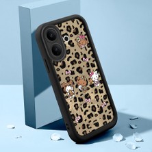 HONTINGA Vıvo V60 Lite ile Uyumlu Kılıfı Düşüme Önleyici Basitlik Anti Düşme Kamera Korumali Şirin Kedi Leopar Siyah Desen Yumuşak Silikon Telefon Kılıfı Kadın ve Erkek Için Uygundur K2-0016
