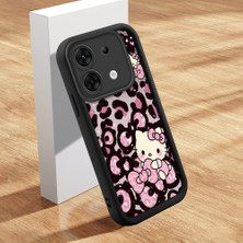 HONTINGA Infinix Zero 30 5g ile Uyumlu Kılıfı Düşüme Önleyici Basitlik Anti Düşme Kamera Korumali Şirin Kedi Hello Kitty Siyah Desen Yumuşak Silikon Telefon Kılıfı Kadın ve Erkek Için Uygundur K2-0084