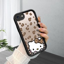 HONTINGA iPhone 7 ile Uyumlu Kılıfı Düşüme Önleyici Basitlik Anti Düşme Kamera Korumali Hello Kitty Siyah Desen Yumuşak Silikon Telefon Kılıfı Kadın ve Erkek Için Uygundur K2-0084