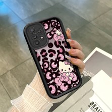 HONTINGA Samsung Galaxy A52S 5g ile Uyumlu Kılıfı Düşüme Önleyici Basitlik Anti Düşme Kamera Korumali Hello Kitty Siyah Desen Yumuşak Silikon Telefon Kılıfı Kadın ve Erkek Için Uygundur K2-0084
