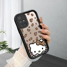 HONTINGA Xiaomi Redmi 10 2022 ile Uyumlu Kılıfı Düşüme Önleyici Basitlik Anti Düşme Kamera Korumali Hello Kitty Siyah Desen Yumuşak Silikon Telefon Kılıfı Kadın ve Erkek Için Uygundur K2-0084