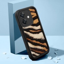 HONTINGA Oppo A3 5g ile Uyumlu Kılıfı Düşüme Önleyici Basitlik Anti Düşme Kamera Korumali Şirin Kedi Inek Siyah Desen Yumuşak Silikon Telefon Kılıfı Kadın ve Erkek Için Uygundur K2-0015