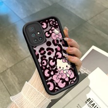 HONTINGA Xiaomi Redmi 10 ile Uyumlu Kılıfı Düşüme Önleyici Basitlik Anti Düşme Kamera Korumali Hello Kitty Siyah Desen Yumuşak Silikon Telefon Kılıfı Kadın ve Erkek Için Uygundur K2-0084
