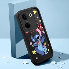 HONTINGA Tecno Camon 20 Pro 4g ile Uyumlu Kılıfı Düşüme Önleyici Basitlik Anti Düşme Kamera Korumali Şirin Kedi Çizgi Film Siyah Desen Yumuşak Silikon Telefon Kılıfı Kadın ve Erkek Için Uygundur K2-0097