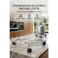 Zenvia Tekerlekli Saksı Tüp Damacana Altlığı - Taşıyıcı Mutfak Tüpü Taşıyıcı 423534 Znv-Retr