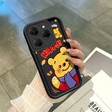HONTINGA Tecno Spark 20 Pro ile Uyumlu Kılıfı Düşüme Önleyici Basitlik Anti Düşme Kamera Korumali Çizgi Film Siyah Desen Yumuşak Silikon Telefon Kılıfı Kadın ve Erkek Için Uygundur K2-0097