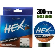 Fujin Hex Braid 8x 300 mt Moss Green PE İp Misina 300 Metre 0.12 mm 5.4 kg Çekeri