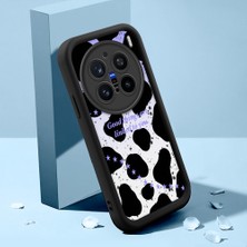 HONTINGA Vivo X200 Pro ile Uyumlu Kılıfı Düşüme Önleyici Basitlik Anti Düşme Kamera Korumali Şirin Kedi Yıldız Siyah Desen Yumuşak Silikon Telefon Kılıfı Kadın ve Erkek Için Uygundur K2-0408