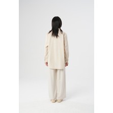 Morvarid Orfeo Negro Kadın Keten Oversize Gömlek Rahat Kesim Yazlık Şık Gömlek