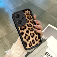 HONTINGA Xiaomi Redmi Note 13 Pro Plus 5g ile Uyumlu Kılıfı Düşüme Önleyici Basitlik Anti Düşme Kamera Korumali Leopar Siyah Desen Yumuşak Silikon Telefon Kılıfı Kadın ve Erkek Için Uygundur K2-0016