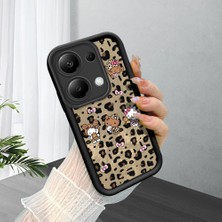 HONTINGA Xiaomi Redmi Note 14S ile Uyumlu Kılıfı Düşüme Önleyici Basitlik Anti Düşme Kamera Korumali Leopar Siyah Desen Yumuşak Silikon Telefon Kılıfı Kadın ve Erkek Için Uygundur K2-0016