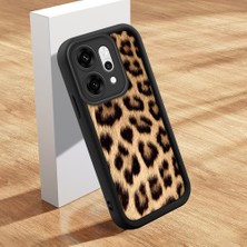HONTINGA Oppo Reno 14 Pro 5g ile Uyumlu Kılıfı Düşüme Önleyici Basitlik Anti Düşme Kamera Korumali Şirin Kedi Leopar Siyah Desen Yumuşak Silikon Telefon Kılıfı Kadın ve Erkek Için Uygundur K2-0016