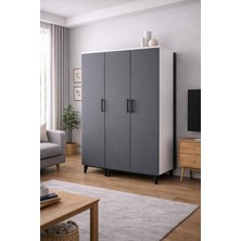 Perlomi Mobilya 2+1 (3 Kapaklı) Çok Amaçlı Modüler Dolap Gardrop