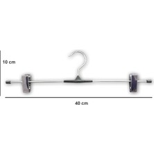 Ağırsoy 10 Adet Nikel Kaplı Mandallı, Galvaniz Teli, Etek Pantolon Askısı 40 cm