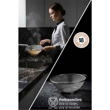 Zenvia Transformacion 18 cm Süzgeç - Makarna Süzgeci Pirinç Meyve Süzgeci 304 Paslanmaz Çelik 721937