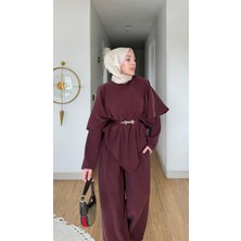 Salisburys Molly Nelly Kadın Pelin Detaylı Üçlü Pantolon Takım