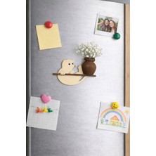 Dailyboo Creates Kedi Bıyığı Toplayıcı Magnet-Vazolu Buzdolabı Süs-2 Renkli  Kedi Bıyığı Biriktirme Magnet