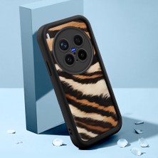 HONTINGA Vivo X300 Pro ile Uyumlu Kılıfı Düşüme Önleyici Basitlik Anti Düşme Kamera Korumali Şirin Kedi Inek Siyah Desen Yumuşak Silikon Telefon Kılıfı Kadın ve Erkek Için Uygundur K2-0015