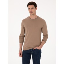 Cacharel Erkek Camel Slim Fit Kazak 50318676-VR015