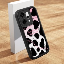 HONTINGA Oppo Reno 14 Pro 5g ile Uyumlu Kılıfı Düşüme Önleyici Basitlik Anti Düşme Kamera Korumali Şirin Kedi Yıldız Siyah Desen Yumuşak Silikon Telefon Kılıfı Kadın ve Erkek Için Uygundur K2-0408