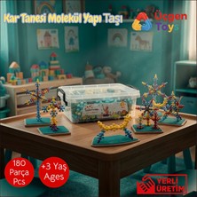 Üçgen Toys Kar Tanesi Molekül Yapı Taşı 180 Parça+Eğitici+Öğretici+Montessori+Renkli Bloklar