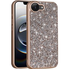 Roketcim iPhone 17E Kılıf Parlak Taşlı Tasarım Pırlanta Kapak