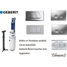 Geberit Twinline ve Delta 12CM Gömme  Rezervuar  Boşaltma Grubu 240.501.00.1