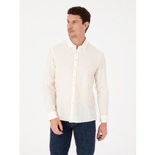 Cacharel Erkek Ekru Regular Fit Uzun Kollu Gömlek 50311507-VR019