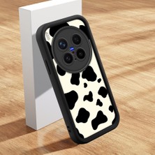 HONTINGA Vivo X300 Pro ile Uyumlu Kılıfı Düşüme Önleyici Basitlik Anti Düşme Kamera Korumali Şirin Kedi Inek Siyah Desen Yumuşak Silikon Telefon Kılıfı Kadın ve Erkek Için Uygundur K2-0015