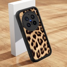 HONTINGA Vivo X200 Pro ile Uyumlu Kılıfı Düşüme Önleyici Basitlik Anti Düşme Kamera Korumali Şirin Kedi Leopar Siyah Desen Yumuşak Silikon Telefon Kılıfı Kadın ve Erkek Için Uygundur K2-0016