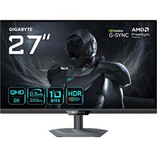 Gıgabyte 27" G27Q20 2560X1440 (Qhd) 200Hz 0.5ms Gtg Ss IPS HDR10 Pivot Flat Gaming Monitör