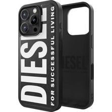 Diesel iPhone 16 Pro Uyumlu Magsafe Destekli Core Kalıplı Kılıf - Siyah/beyaz