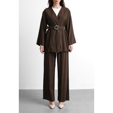 Salisburys Molly Nelly Kadın Kemerli Alt Üst Pantlonlu Takım