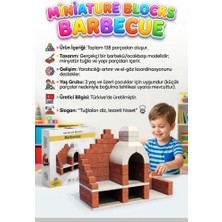 Farbu Oyuncak 138 Parçalı Dıy Minyatür Tuğlalı Barbekü Temalı Dekoratif Eğitici Inşaat Yapı Oyuncak Seti